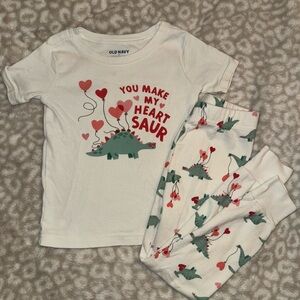 Old Navy Dino Heart Pajama Set